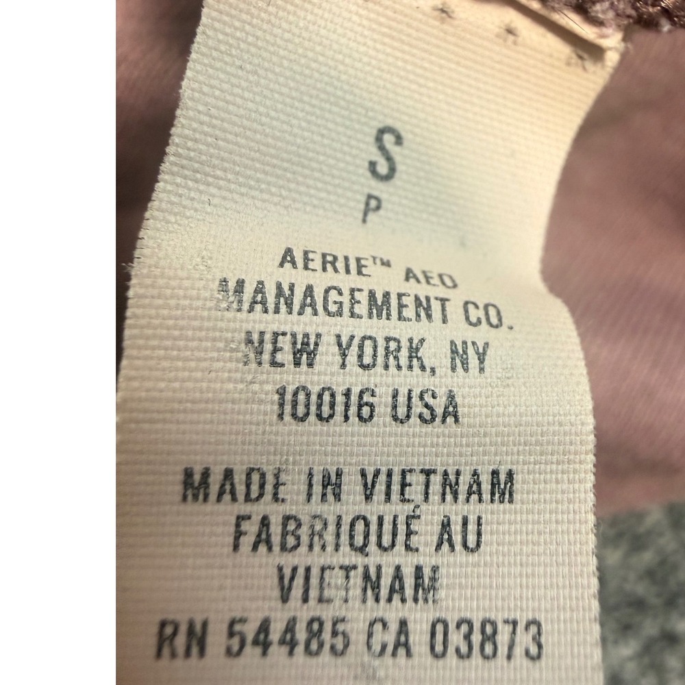 Aerie Joggers Womens Small Pink Cotton Blend Vintage Wash Sweatpants Pockets - Picture 4 of 7
